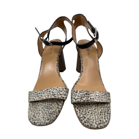 Indigo Rd. Women’s 8.5M Leopard Print & Black Ankle Strap Block Heel Sandals - Picture 2 of 9